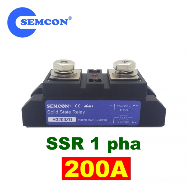 H3200ZD SSR 1 Pha 200A | Relay Bán Dẫn
