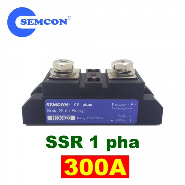 H3300ZD SSR 1 Pha 300A | Relay Bán Dẫn