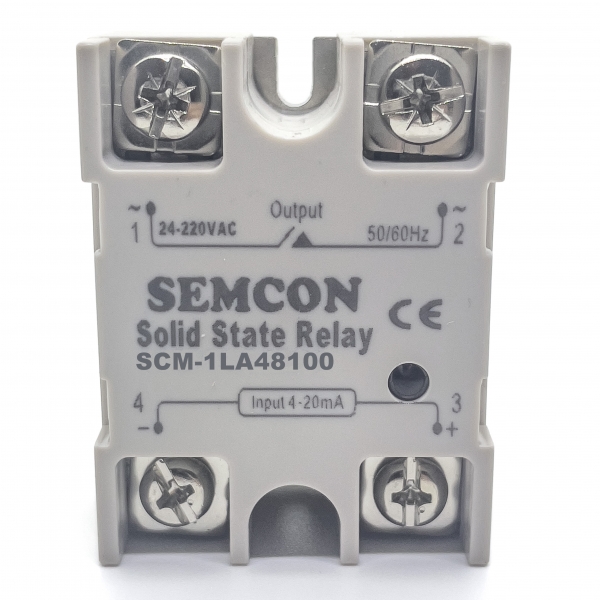 SCM-1LA48100 - SCM-1LA48100 SSR 1 Pha 100A | Output: 24-280Vac, Input: 4-20mA - 2