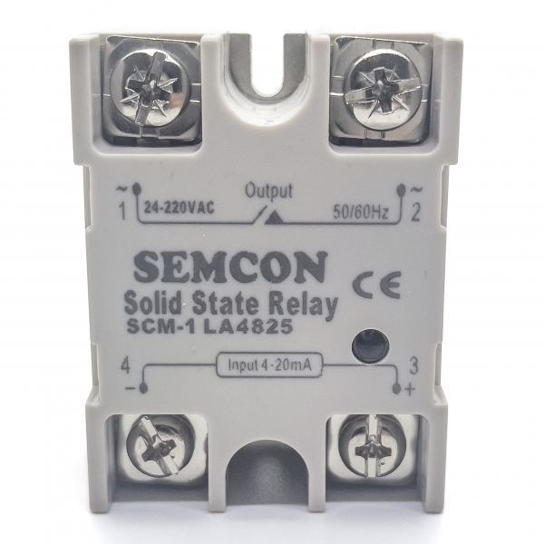 SCM-1LA4825 - SCM-1LA4825 SSR 1 Pha 25A | Output: 24-280Vac, Input: 4-20mA - 2