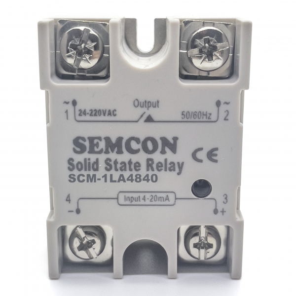 SCM-1LA4840 - SCM-1LA4840 SSR 1 Pha 40A | Output: 24-280Vac, Input: 4-20mA - 3