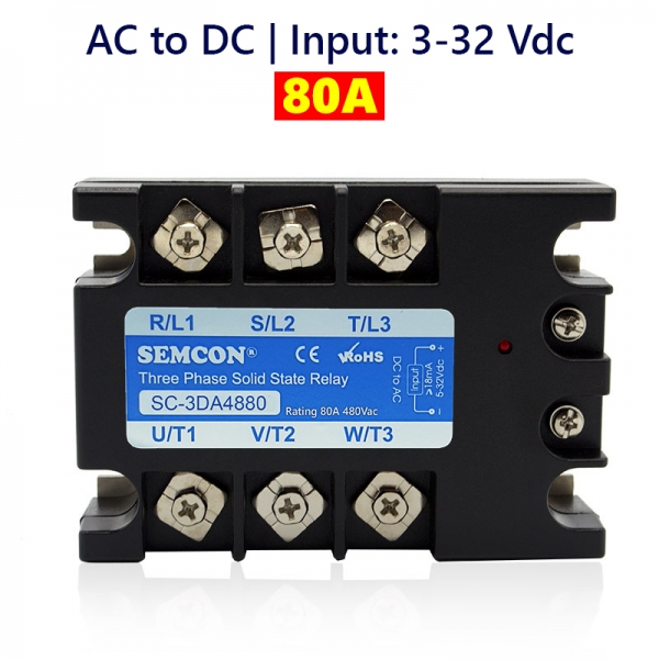 SC-3DA4880 SCR 3 Pha 80A | Relay Bán Dẫn
