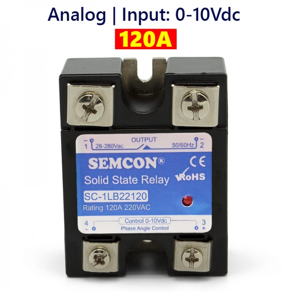 SC-1LB22120 SSR 1 Pha 120A | Output: 24-280Vac, Input: 0-10Vdc