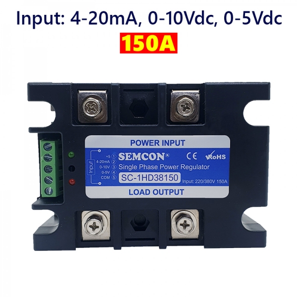 Bộ Điều Khiển SCR 1 Pha SC-1HD38150 Input: 4-20mA. 0-10V, 0-5V Công Suất 150A | Bộ Điều Khiển Điện Trở